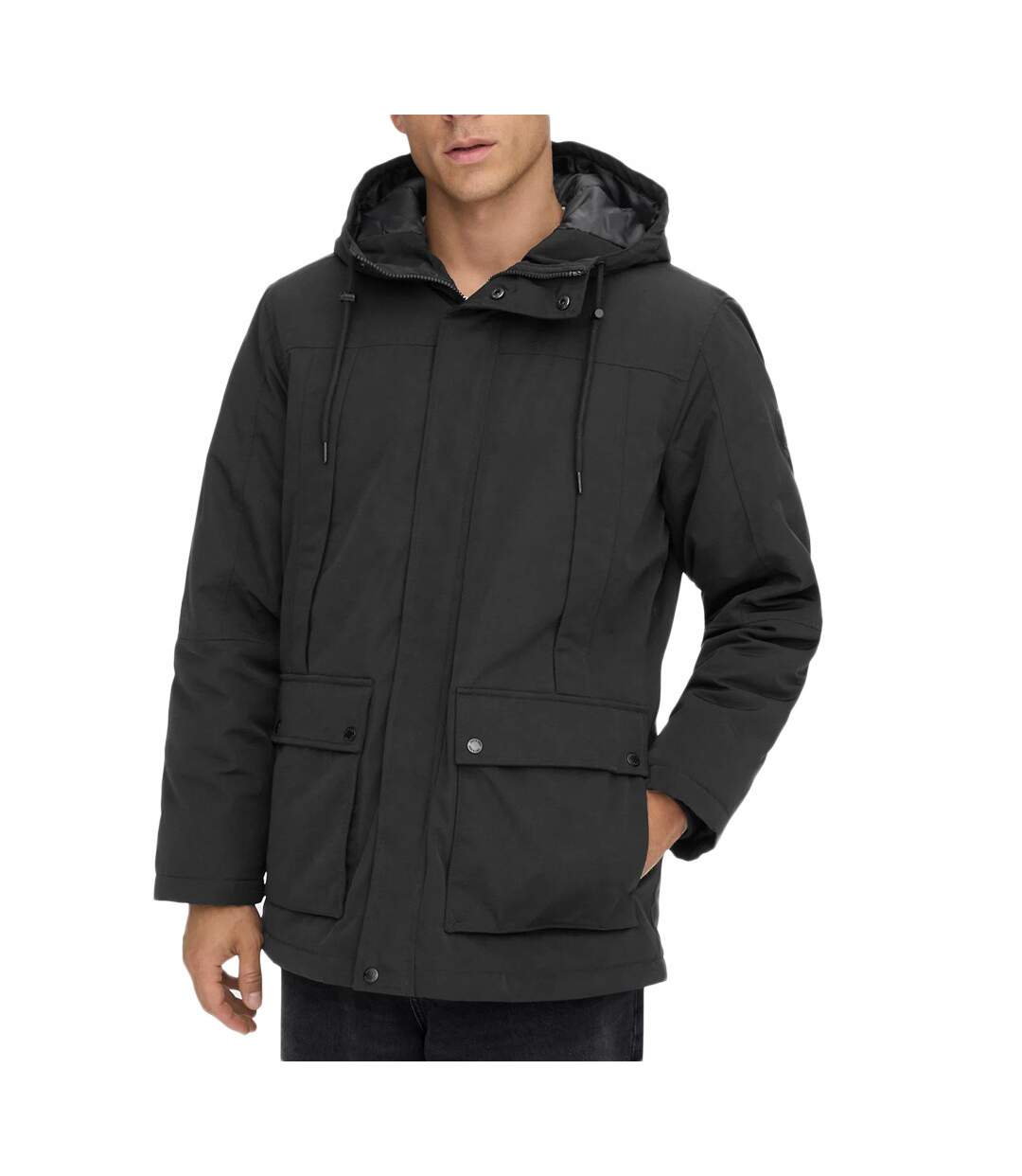 Parka Noire Homme Only & Sons Jayden
