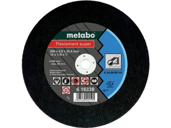 Metabo 616215000, Skæreskive, Fladcenter, Stål, Metabo, 2,54 cm, 40 cm