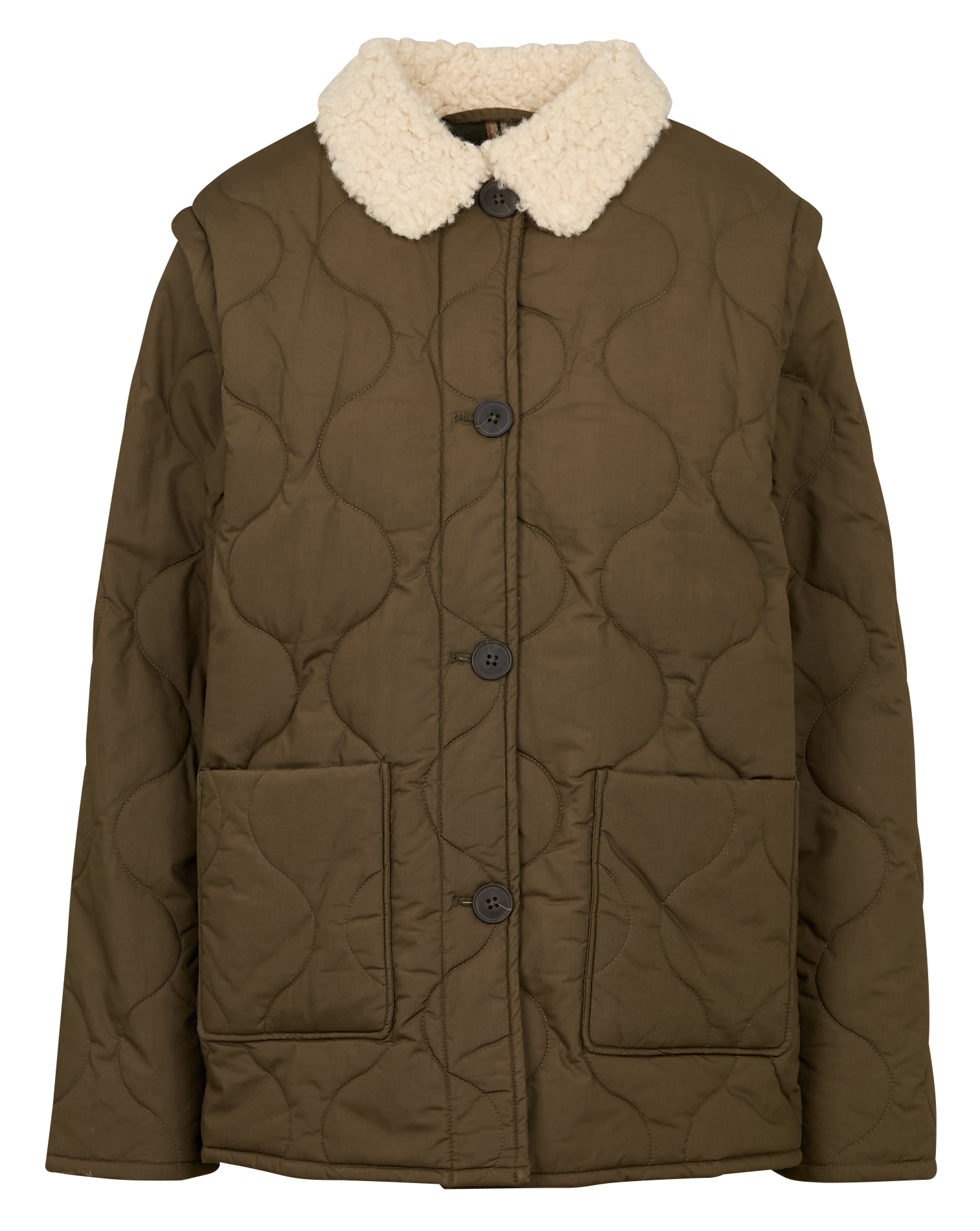 MILDRED - Manteau oversized matelassé en coton| Vert