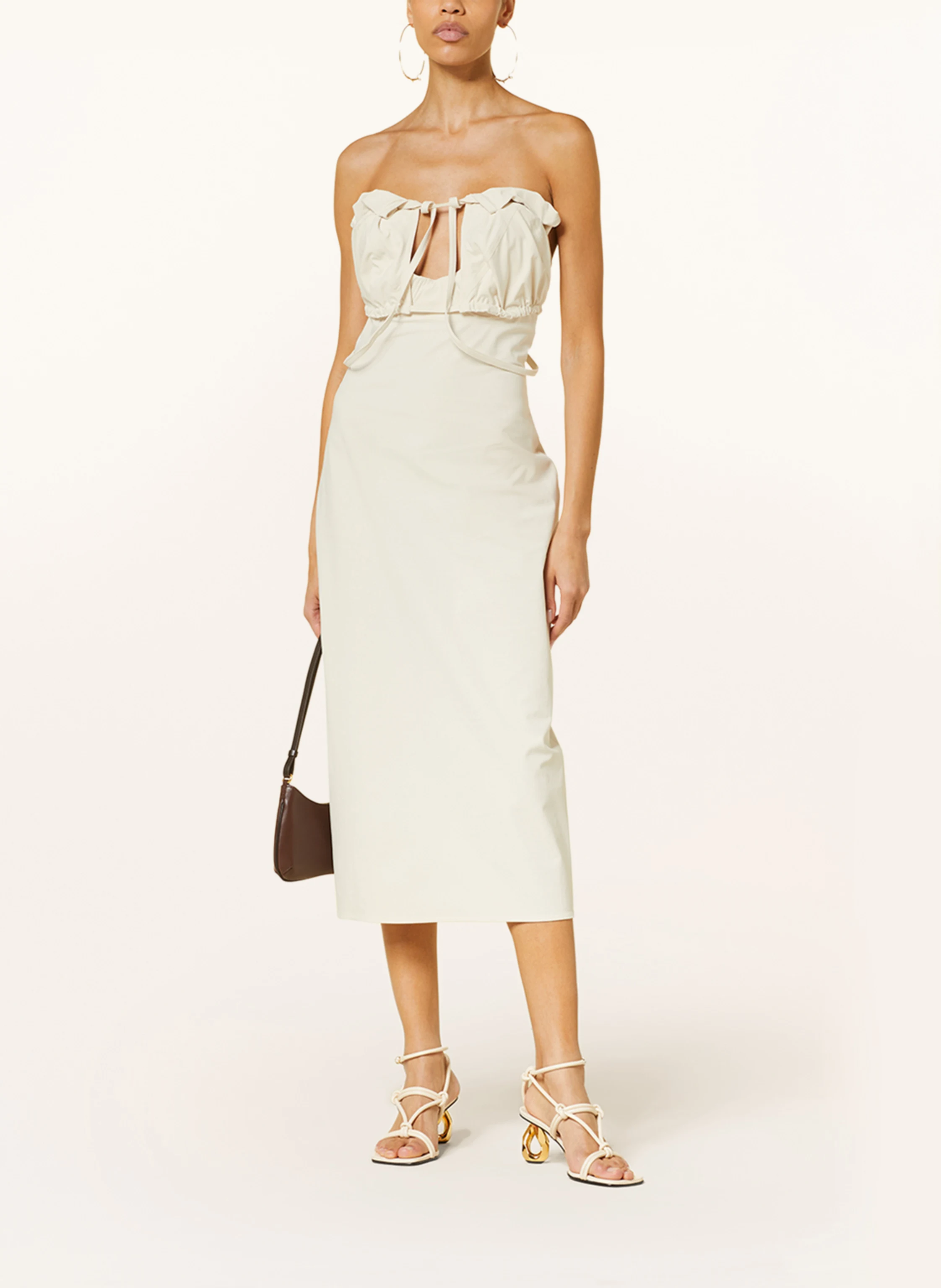 JACQUEMUS Off-Shoulder-Kleid LA ROBE BIKINI in Lederoptik
