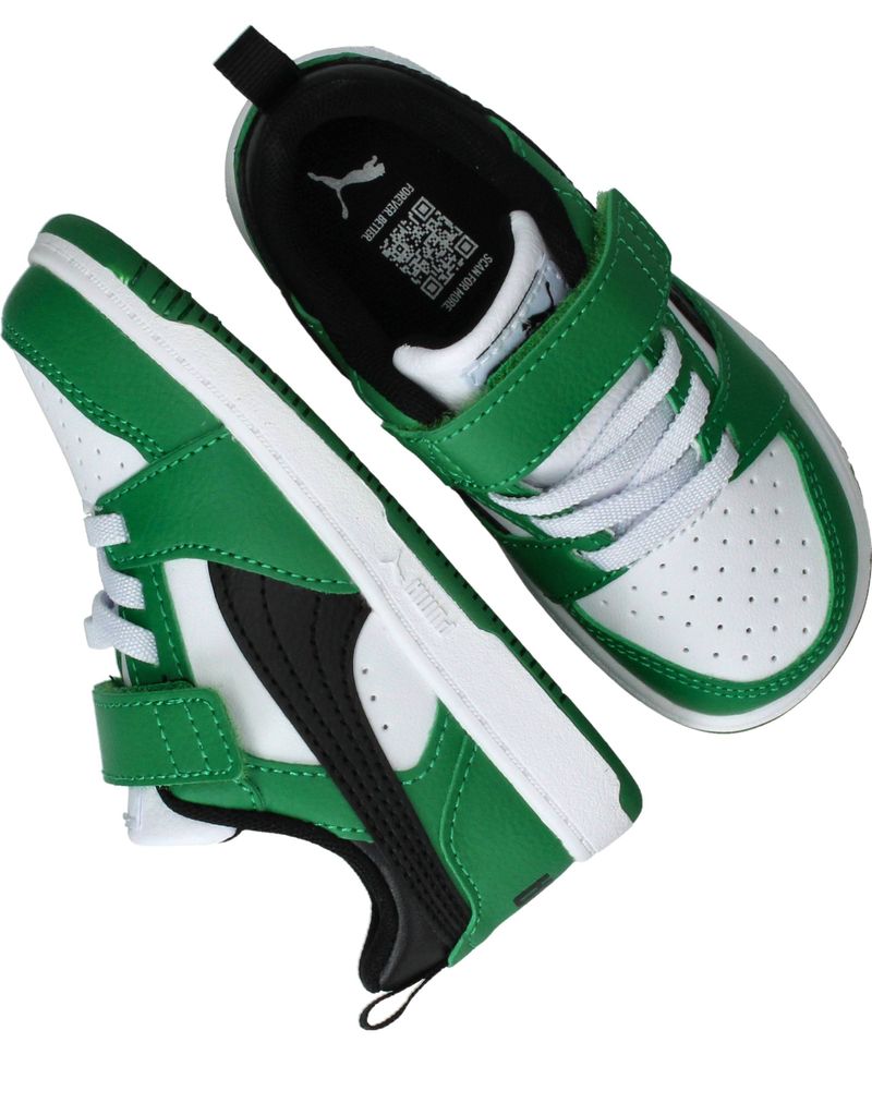 Puma Rebound V6 Low Sneakers Groen Jongens