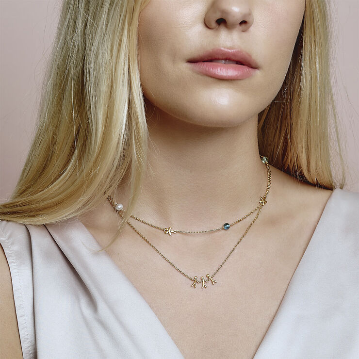 ByBiehl Together Family 3 necklace - GP Guld