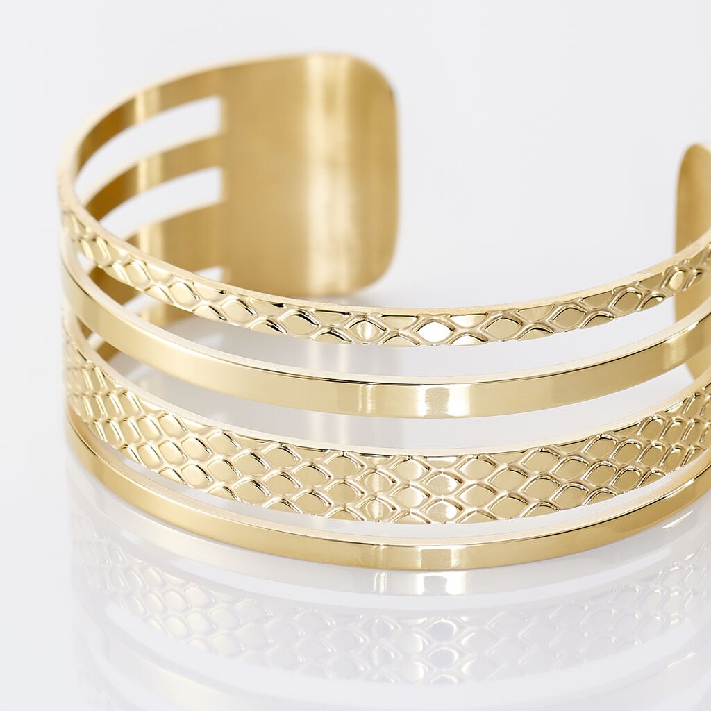 Bracelet Jonc Abram Acier Jaune
