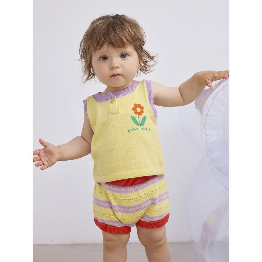 Køb Bobo Choses Beige Flower Strikket Sæt