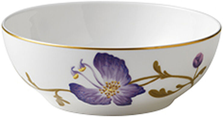 Royal Copenhagen Flora 50 cl. skål - Stedmoderblomst Hvid, multi