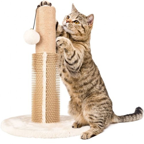 Arranhador para gatos Sn 1, marrom e branco