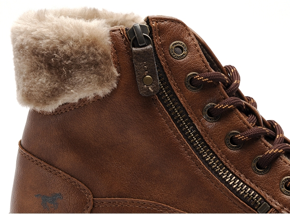 Mustang boots bottine plates femme 1410504 marron