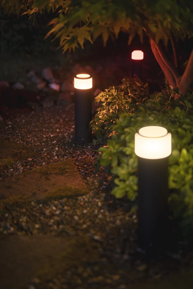 Philips Hue - Calla Large Pedestal Low VoltOutdoor Extension- White & Color Ambiance