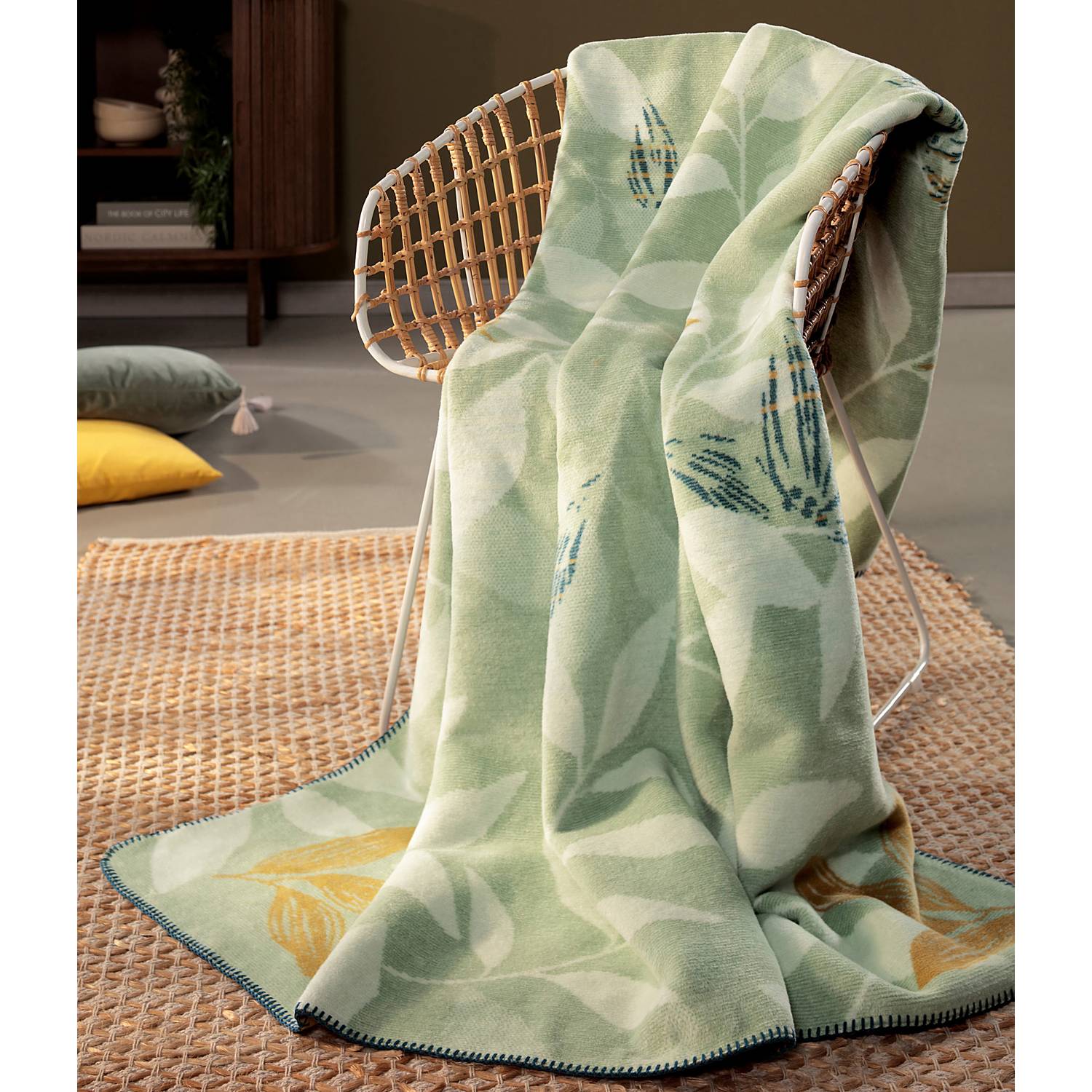Biederlack Jacquard Wohndecke 