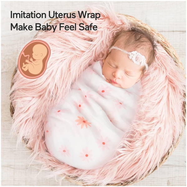 MomcozyMomcozy   Baby Musselin Wickeldecken 4er Pack heart flower