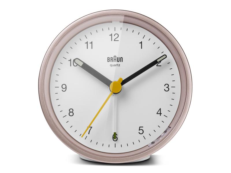 Braun Klassischer Wecker BC12 Weiss/Rosè Wecker