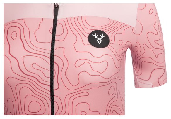 Maillot Manches Courtes Femme LeBram Grand Ballon Rouge Coupe Ajustée