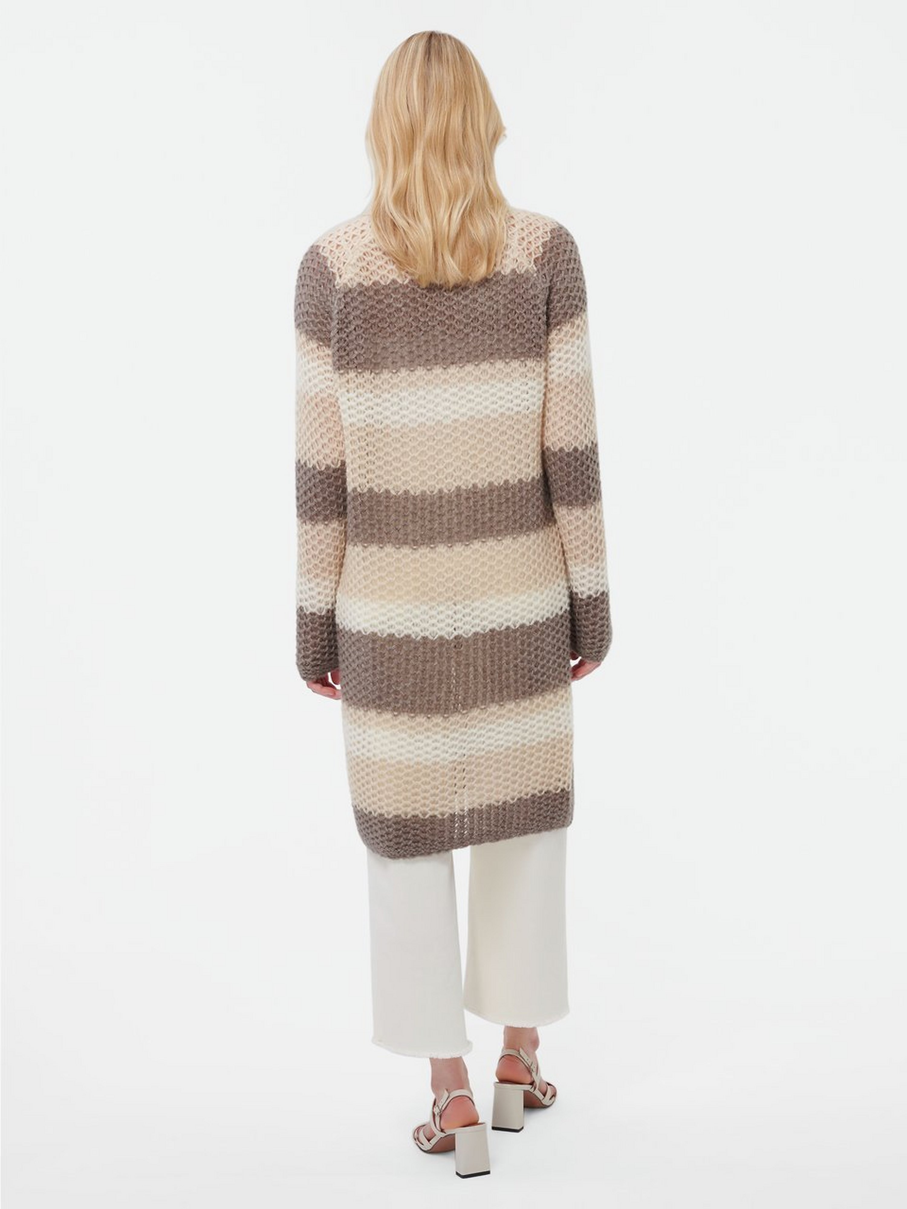 Strickmantel mit Kaschmir und Seide