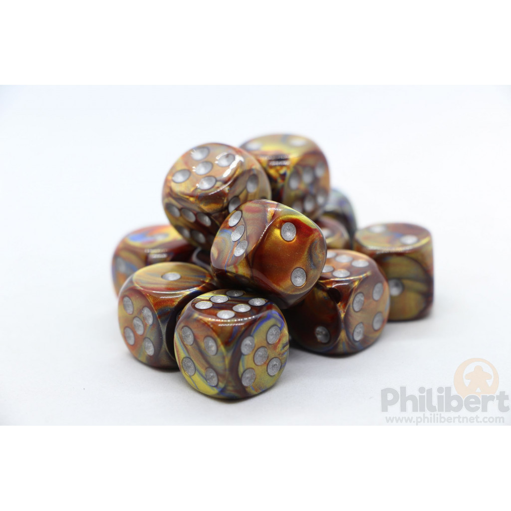 Set de 12 Dés 6 Faces Chessex : Lustrous