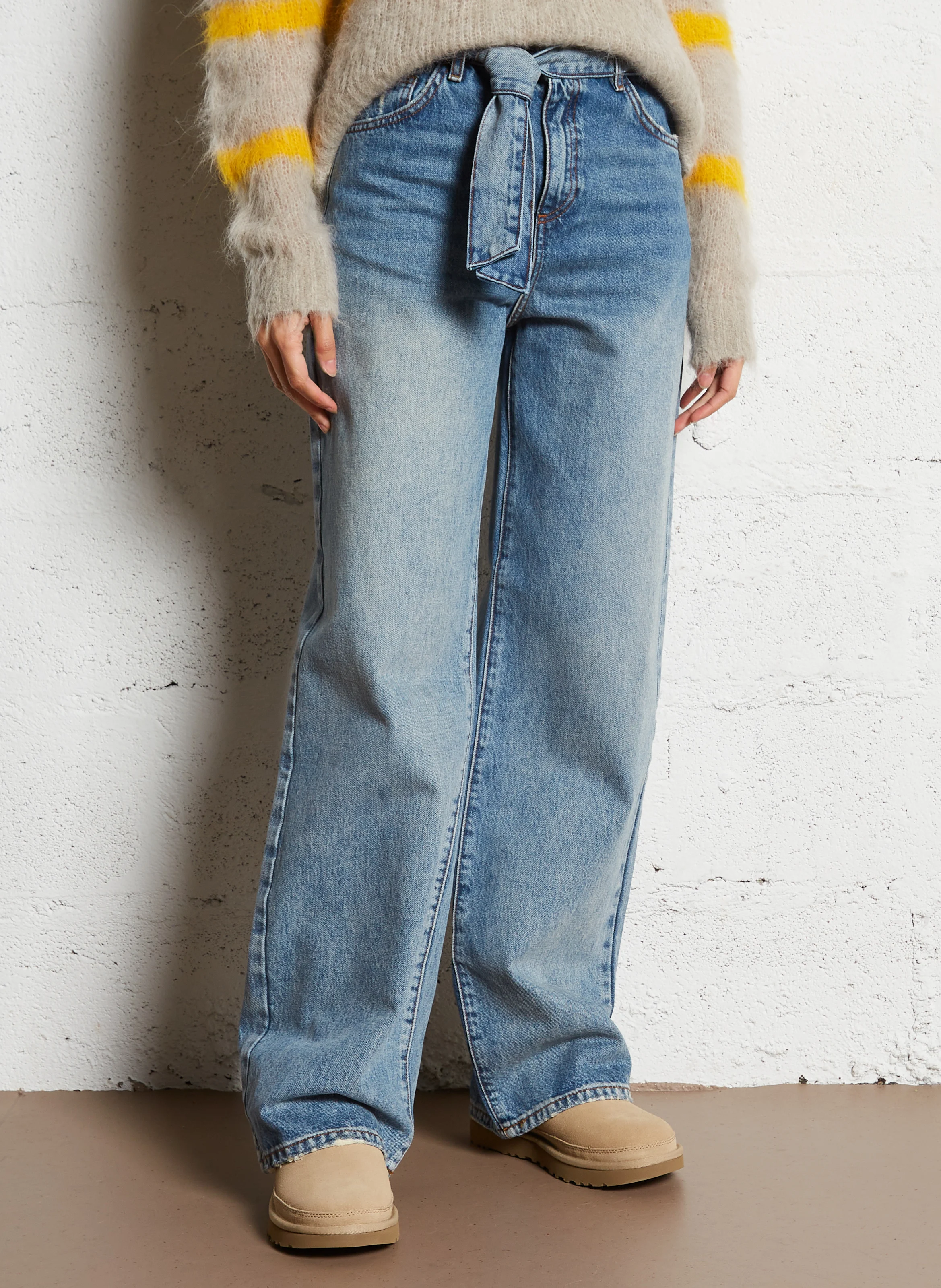 EUGENE - Jean flare en coton | Bleu