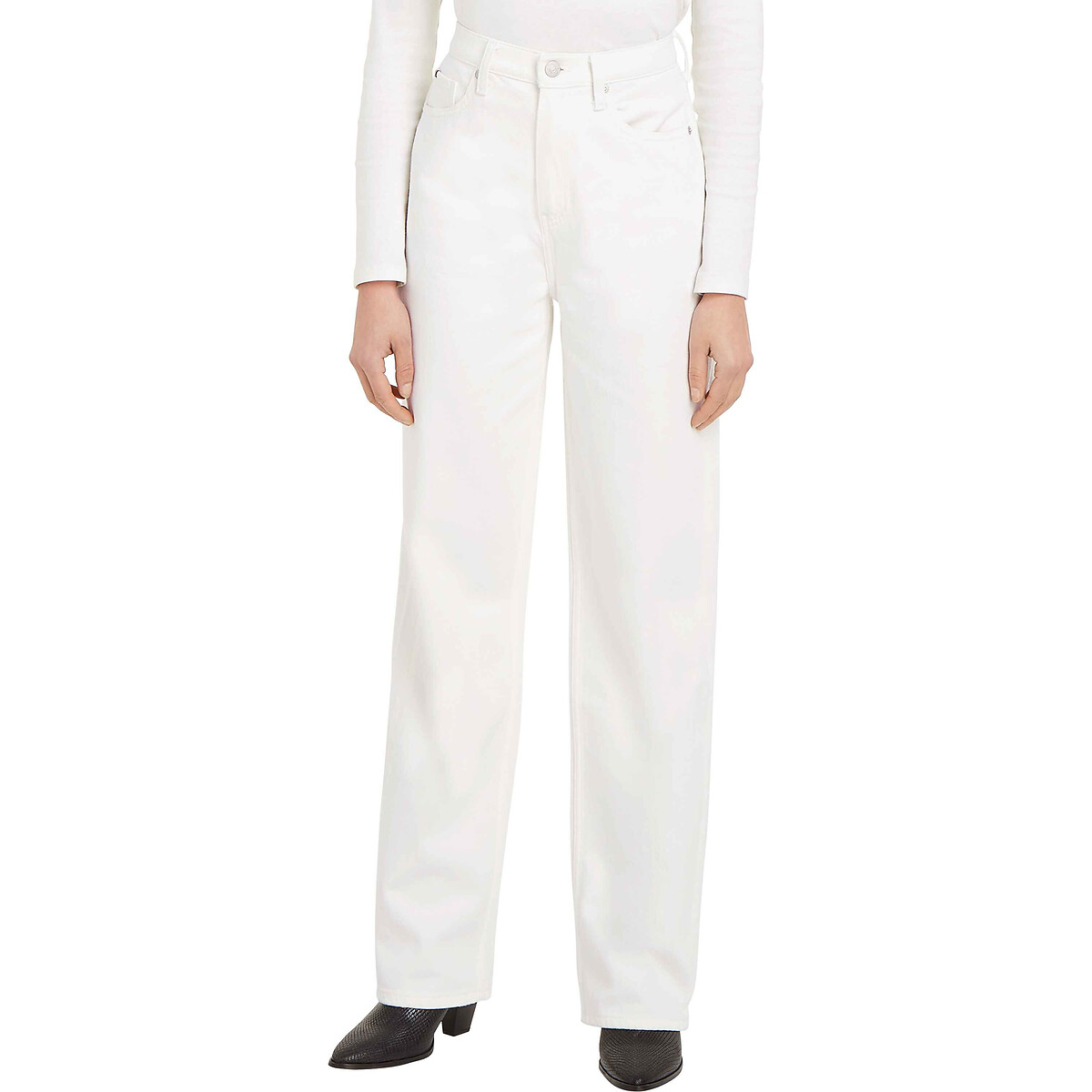TOMMY HILFIGER<br>Calça jeans reta de cintura alta