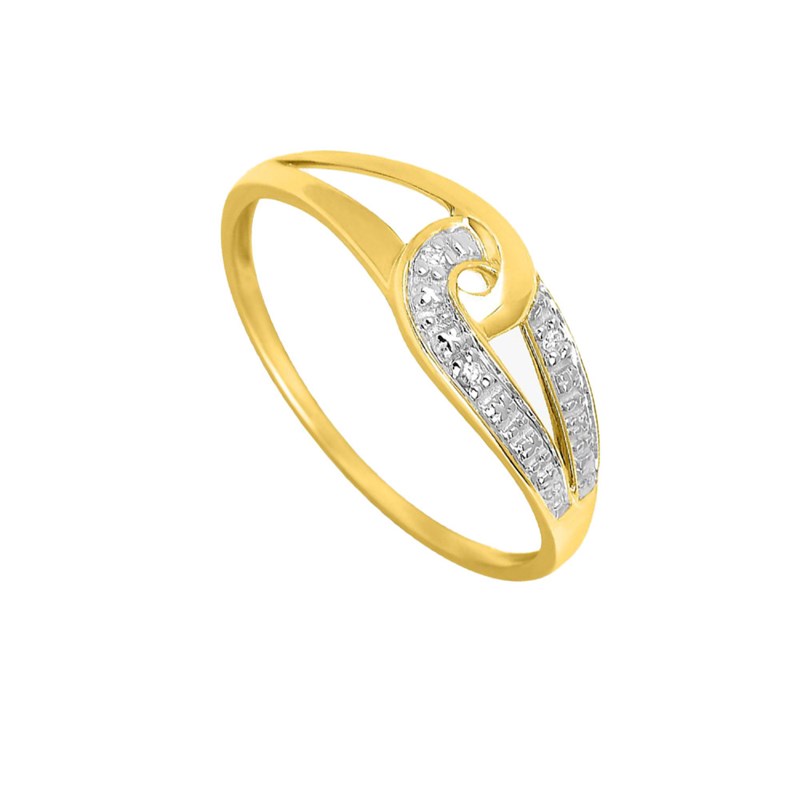 Bague Femme - Or 18 Carats - Diamant 0,01 Carats