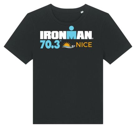 T-Shirt Manches Courtes Ironman 70.3 France Nice Noir Femme