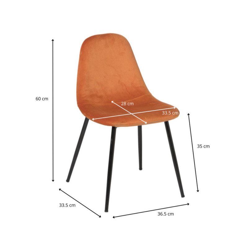 Kids stoel Ivy - terra - 60x36.5x33.5 cm