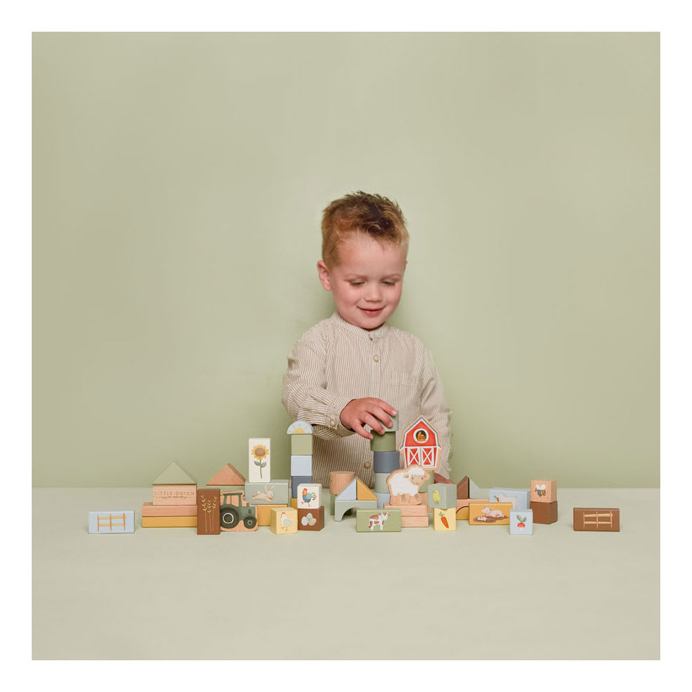 Little Dutch Houten Bouwblokken Little Farm FSC