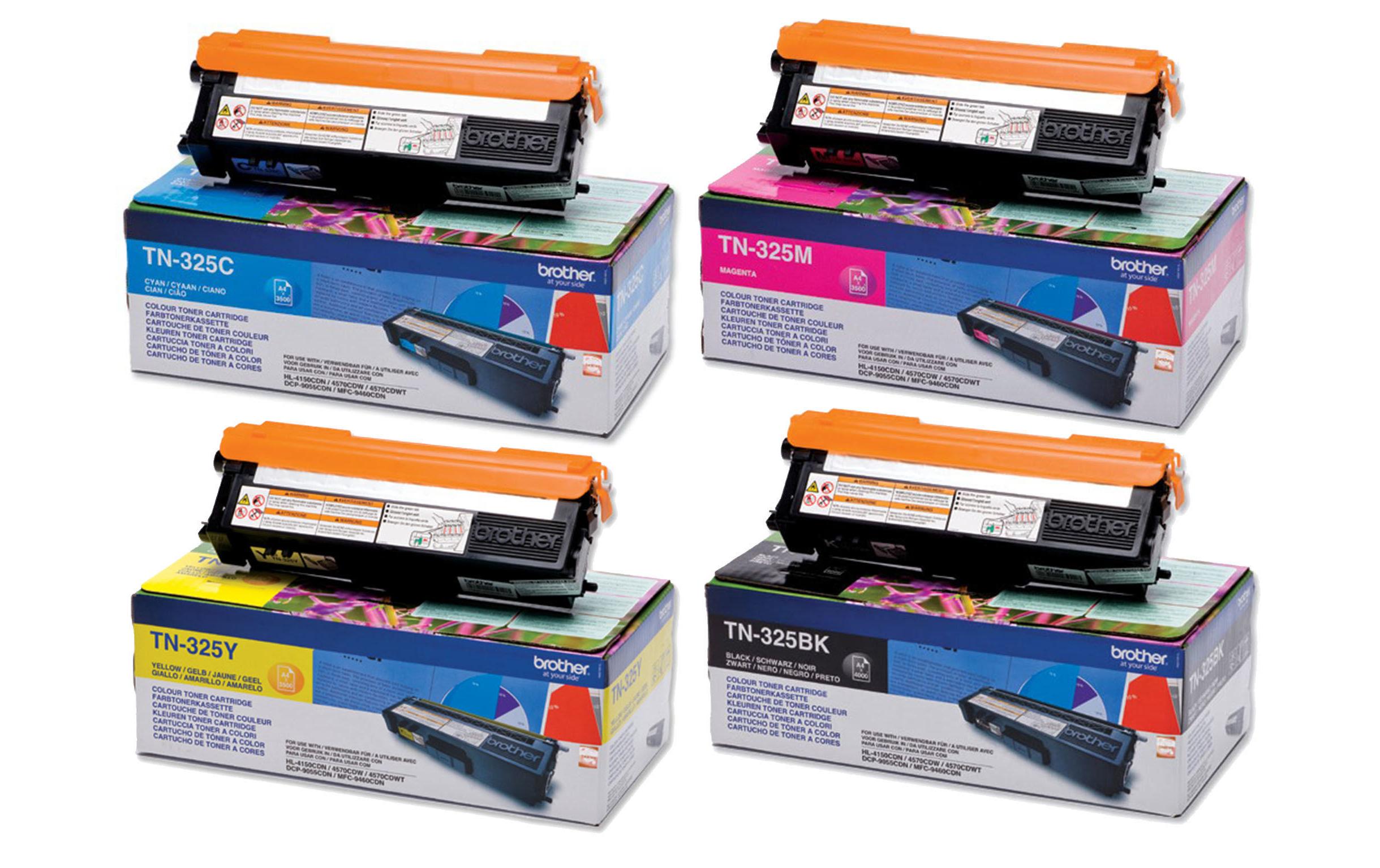 Tonerset TN-325 Black/Cyan/Magenta/Yellow<br>Toner, farbig