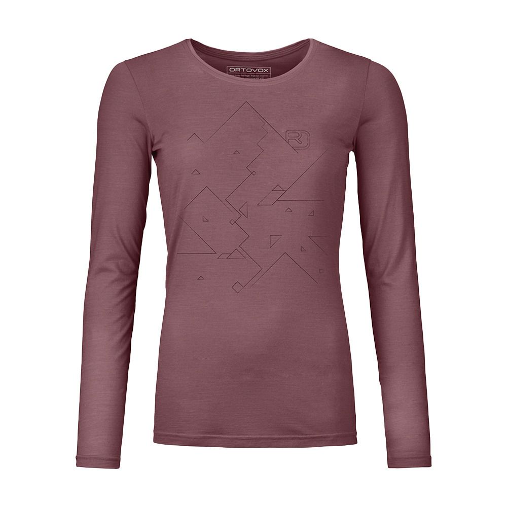 Ortovox 185 MERINO TANGRAM - Tee-shirt Femme mountain rose