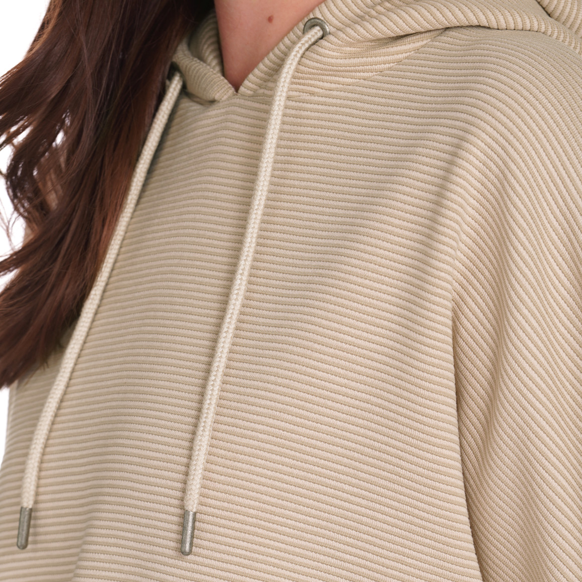 Gina Benotti Damen T-Shirt mit Kapuze beige / creme