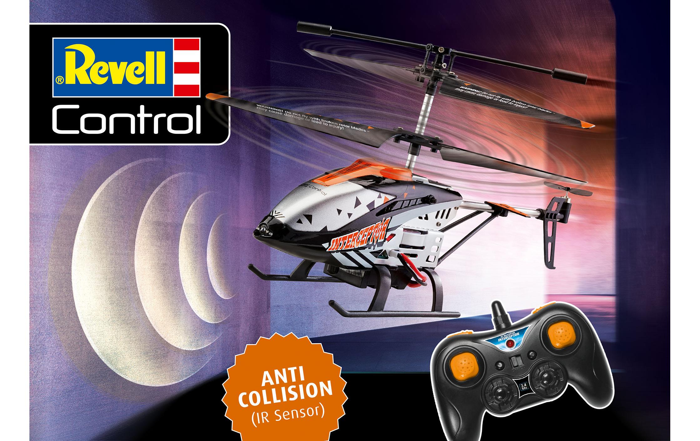 Helikopter Interceptor, Anti-Crash RTR3-Kanal Koaxial Helikopter mit «Anti Crash» Sensoren