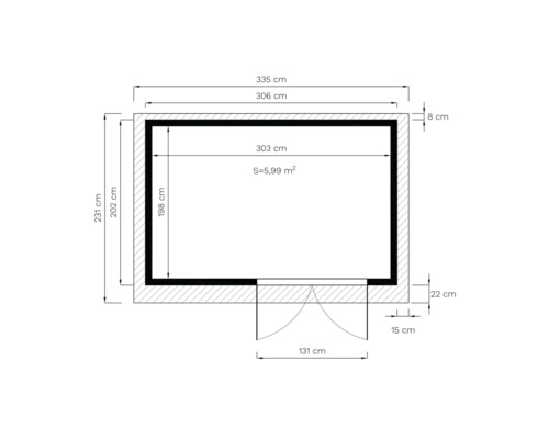Bertilo Fineline Rhombus Profiel Moderne Tuinberging 4 335 x 231 cm Naturel
