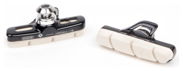 Paire de Patins Elvedes 55mm pour Campagnolo Blanc