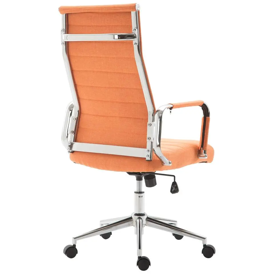 CLP Bureaustoel Kolumbus chroom Frame - Stof - oranje