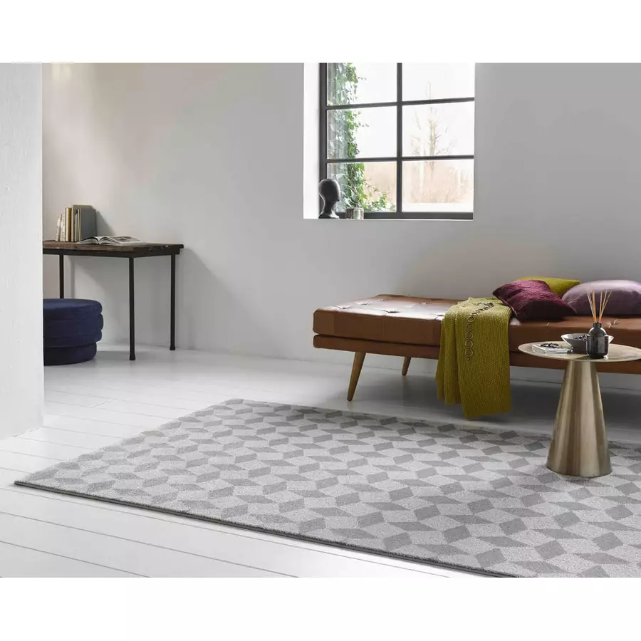 Esprit Kurzflorteppich Venice Beach hellgrau