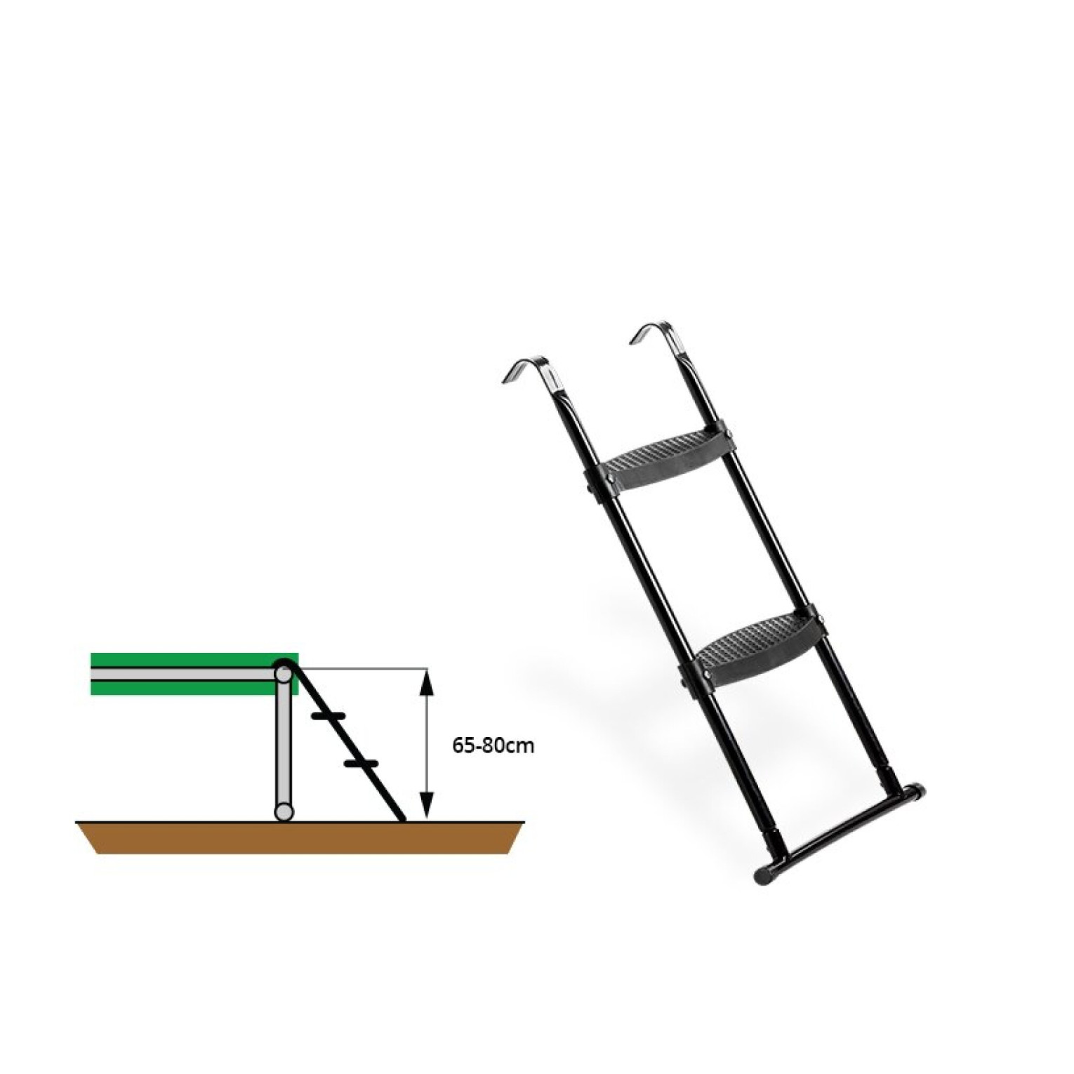 EXIT trampoline ladder voor framehoogte van 65-80cm