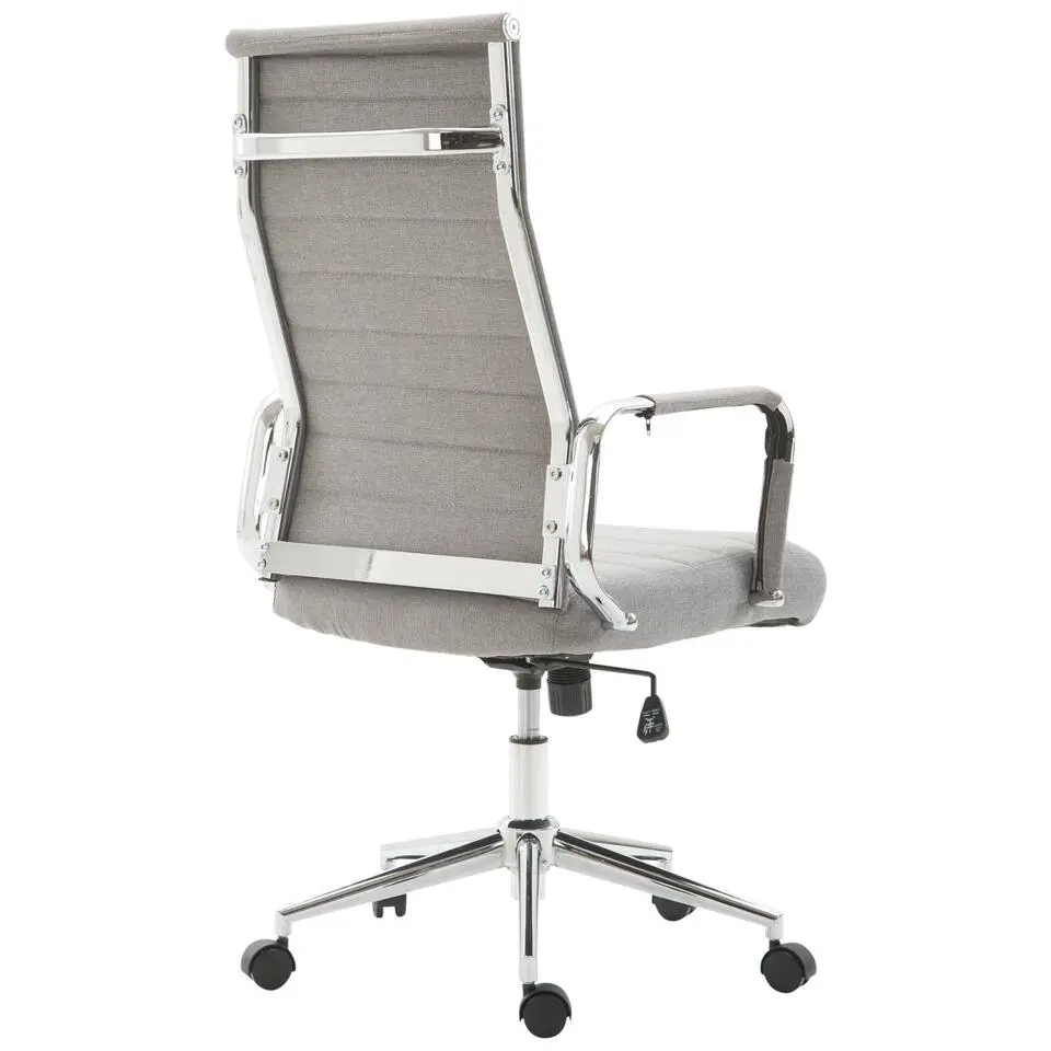 CLP Bureaustoel Kolumbus chroom Frame - Stof - grijs