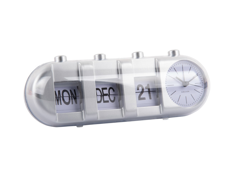 Alarm Clock Retro Tube Calendar Flip KA6045BK Black