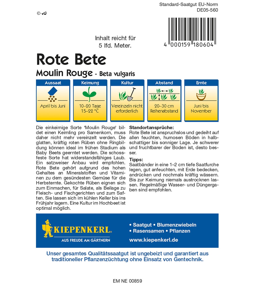 Rote Bete 'Moulin Rouge' Saatband