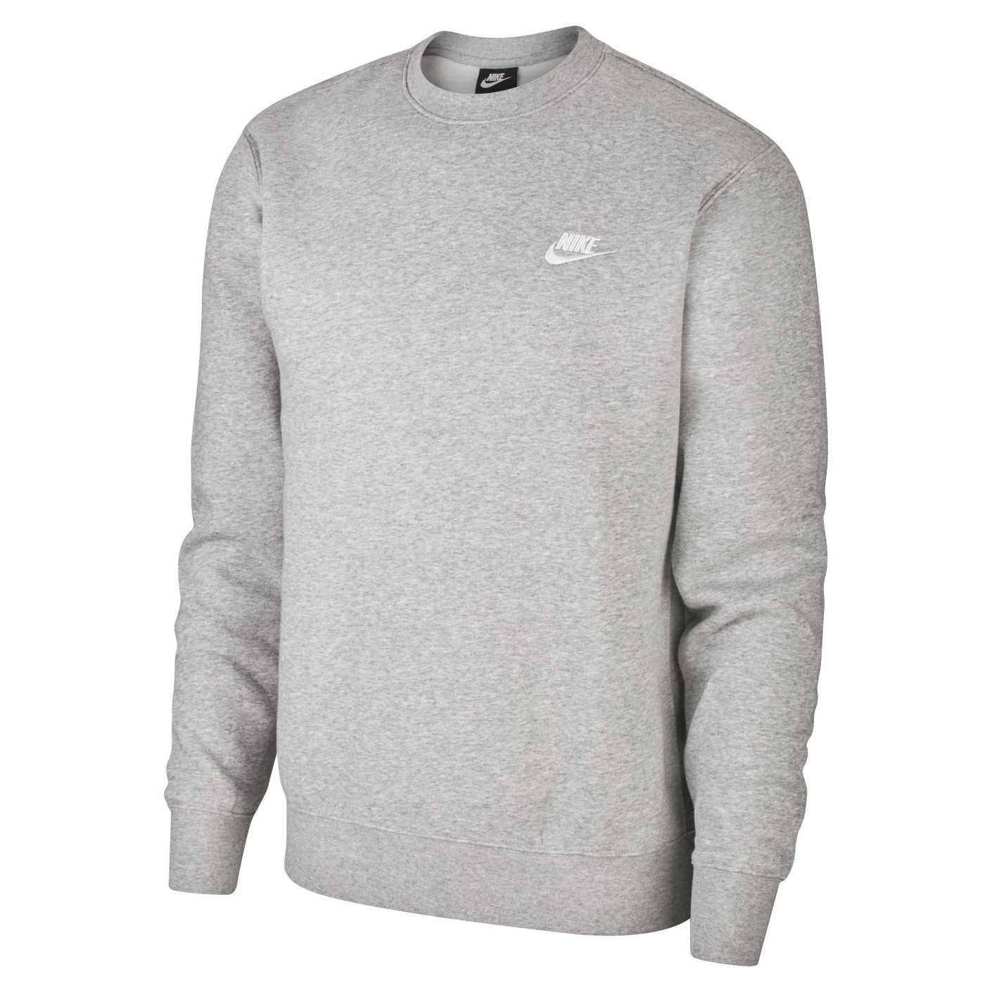 Nike Sportswear Club Fleece Crew Sweater Grijs Wit