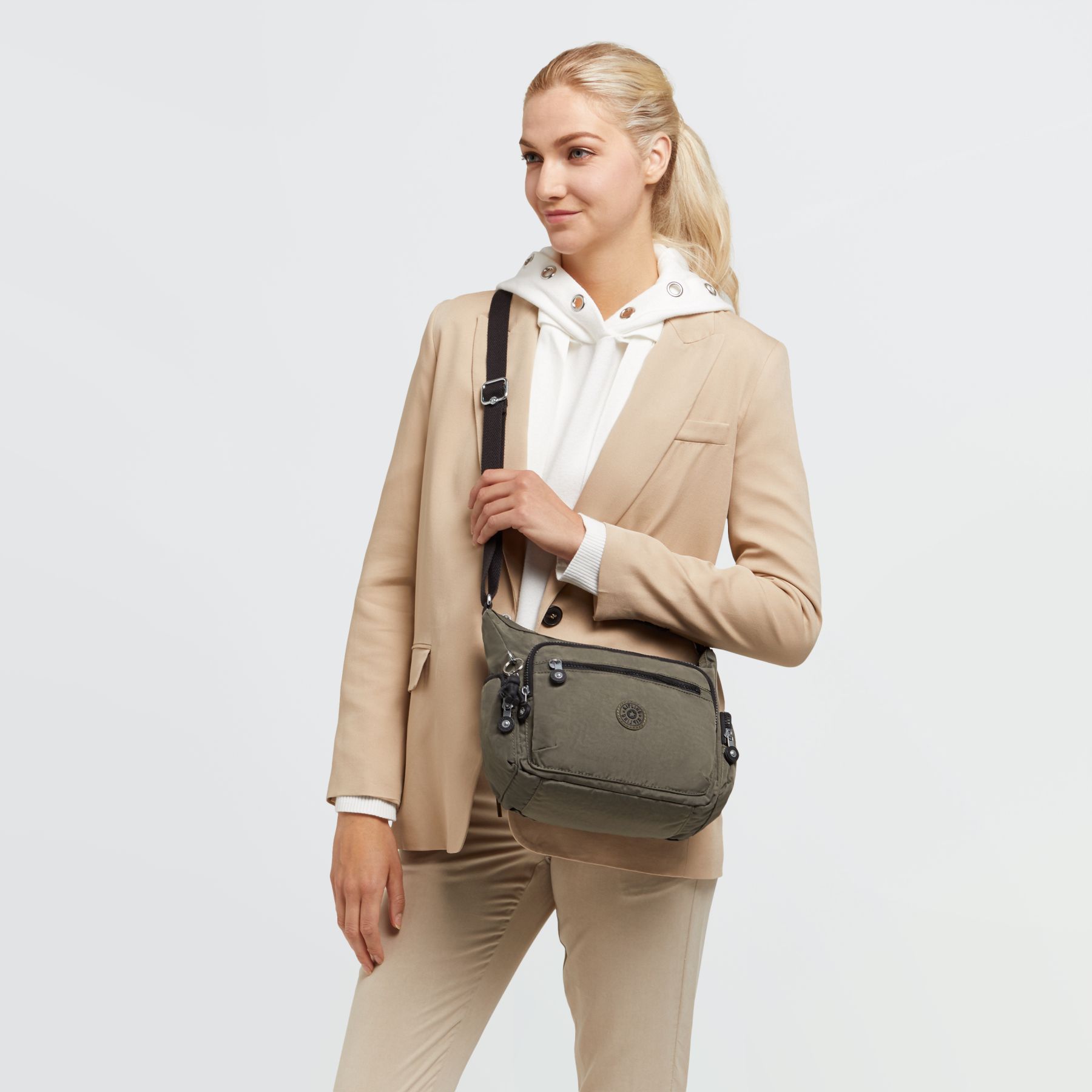 GABBIE S Petit sac bandoulière à compartiments multiples - Green Moss