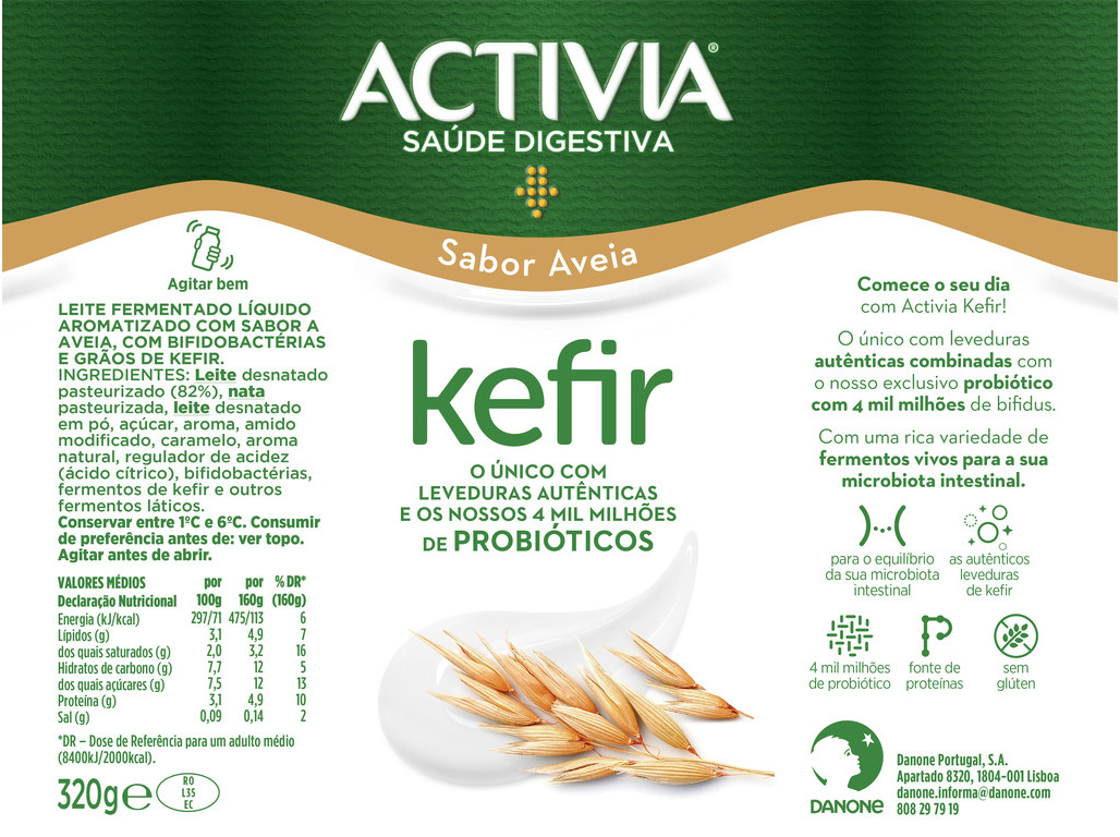 KEFIR ACTIVIA AVEIA 320G