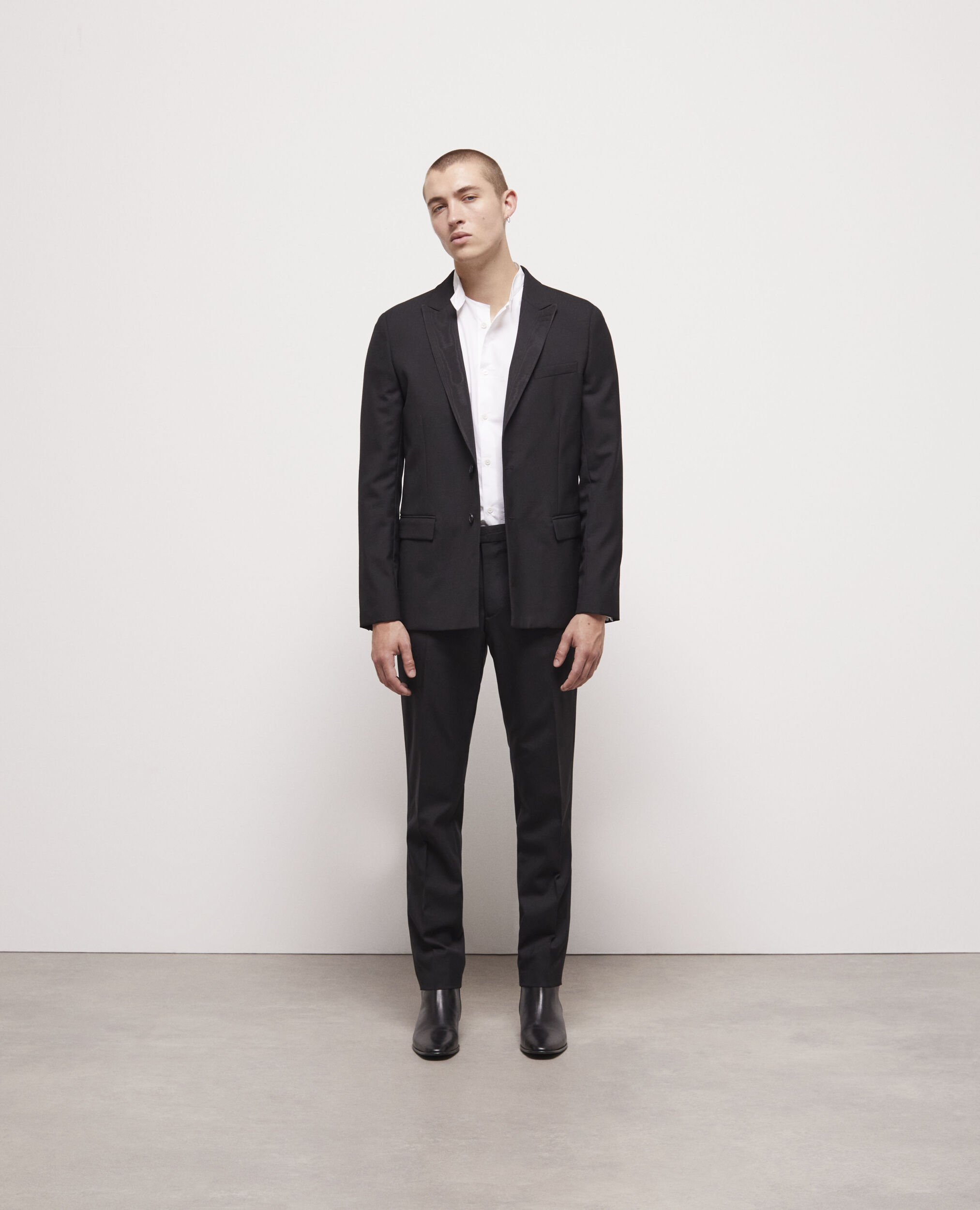 Veste de costume en laine noire
