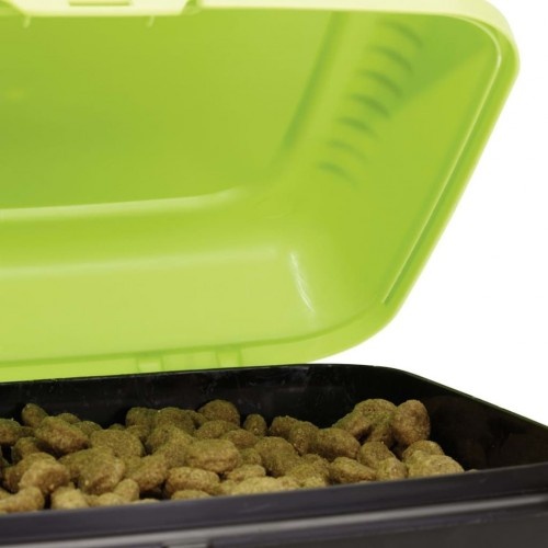Caixa Seca para Ração de Animais de Estimação, Verde/Preta