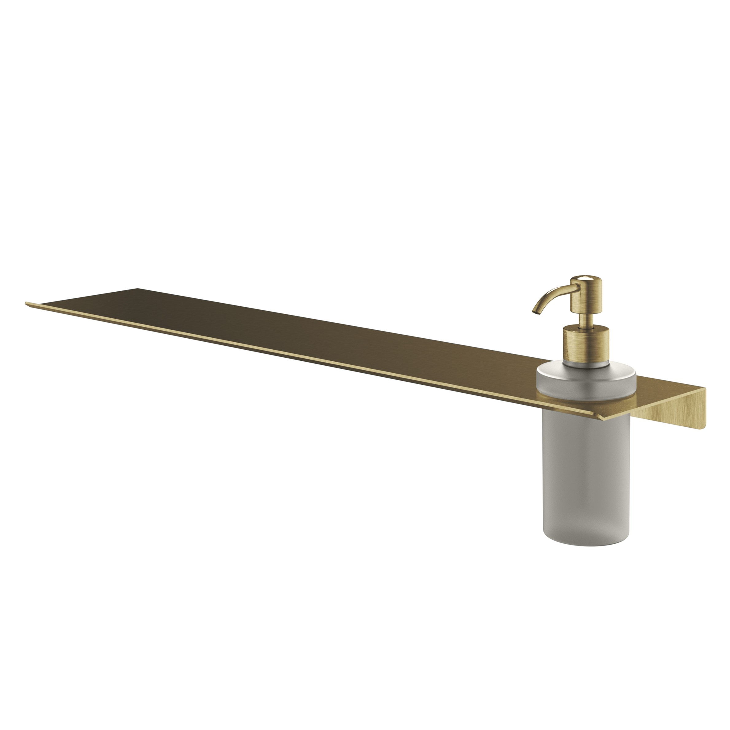 Hotbath &More zeepdispenser glas voor planchet messing geborsteld PVD