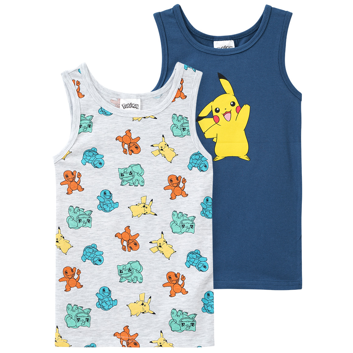 Topolino 2 Pokémon Unterhemden mit Print dunkelblau / hellgrau