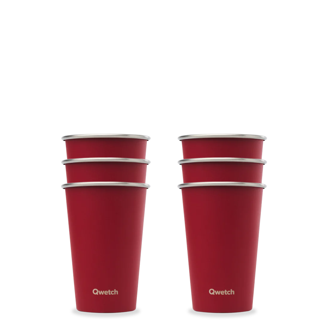 Kit Famille Gobelet One - Granite Rouge        &ndash;        Qwetch