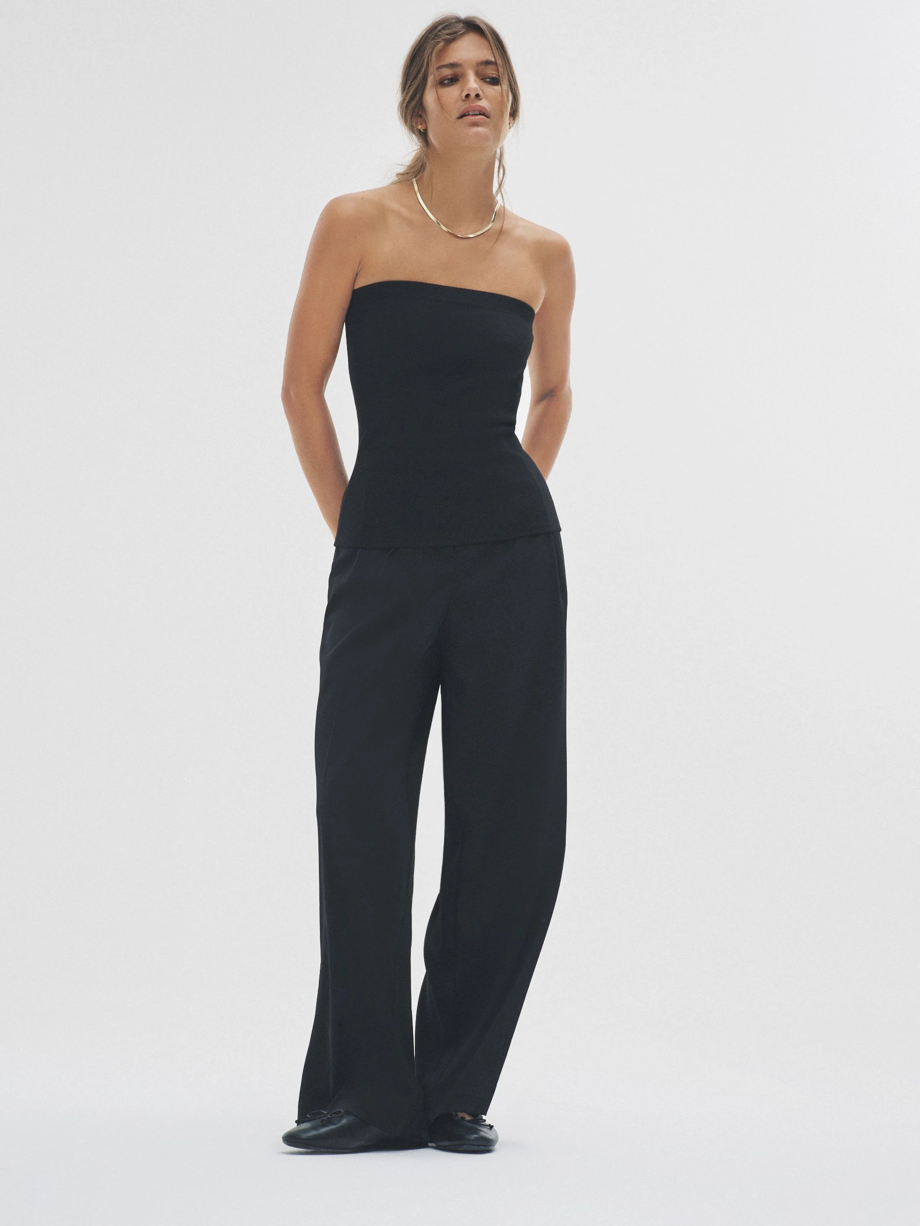 Zwart/grijs - The Set 2 Pack Wide Leg Pleated Trousers
