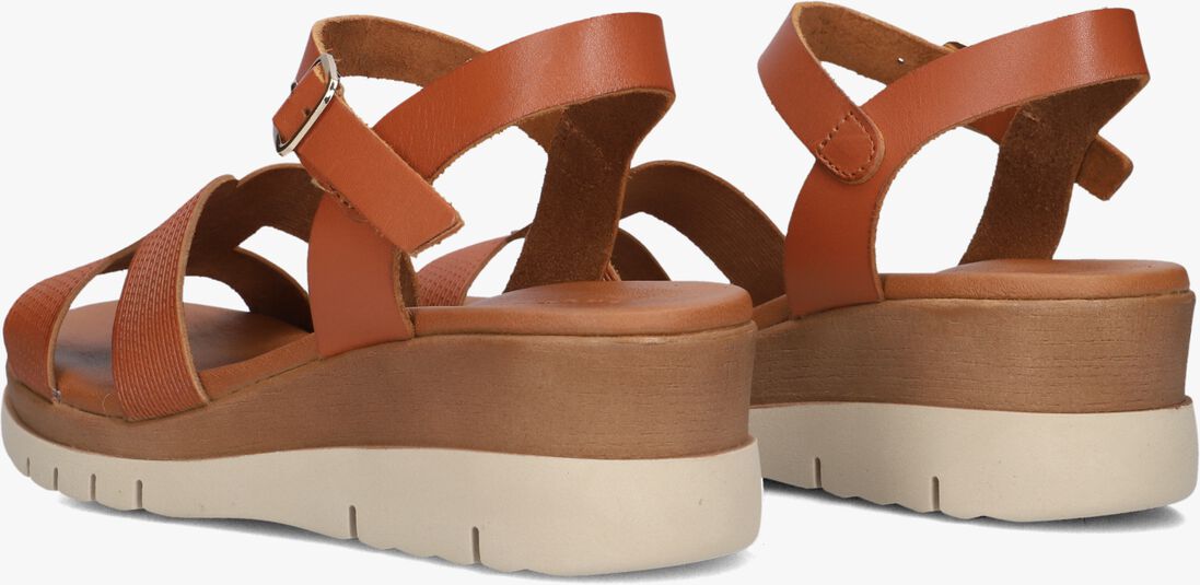 cognac lina locchi sandalen met hak 8224