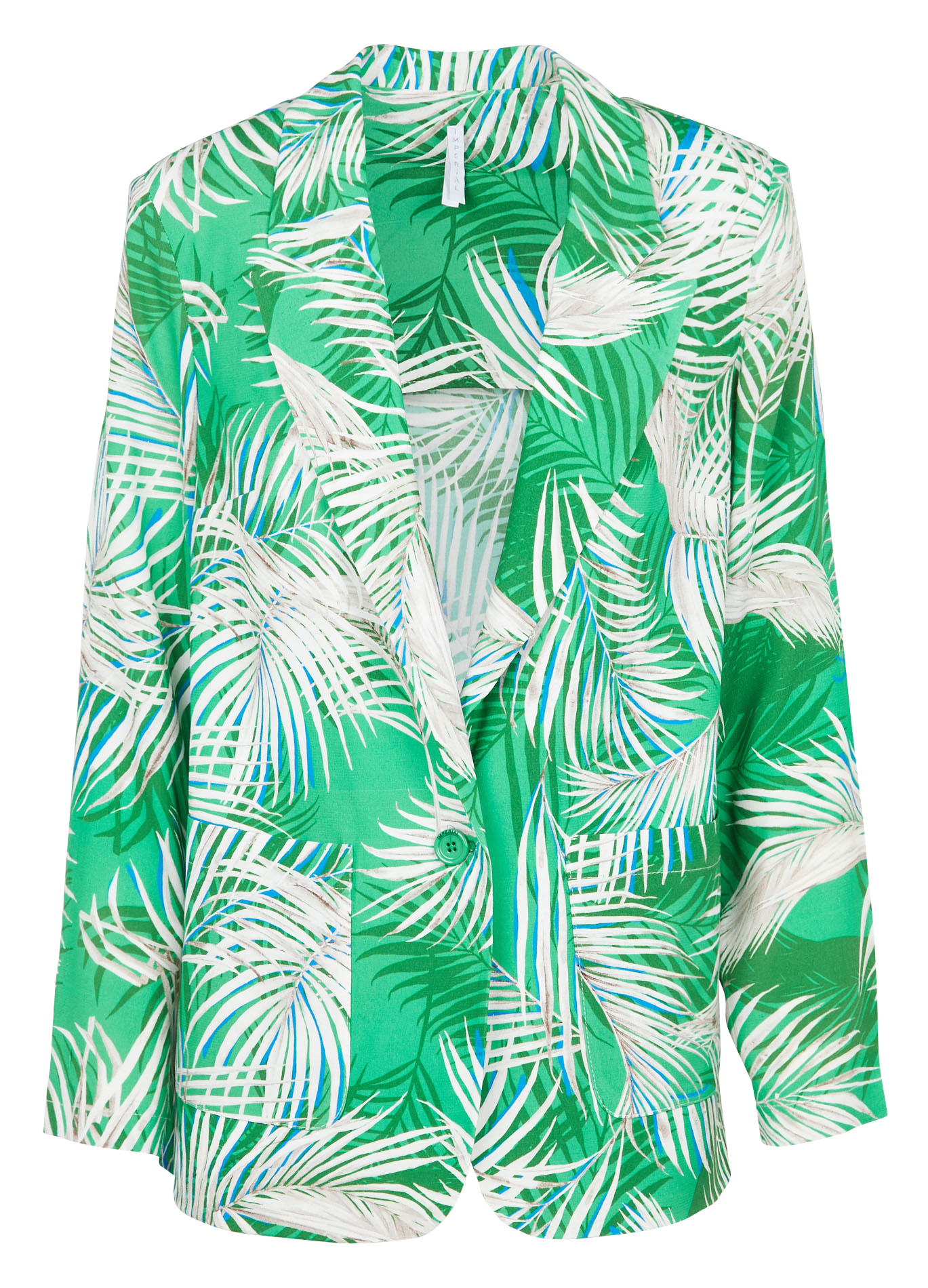 Veste col tailleur imprimée | Vert