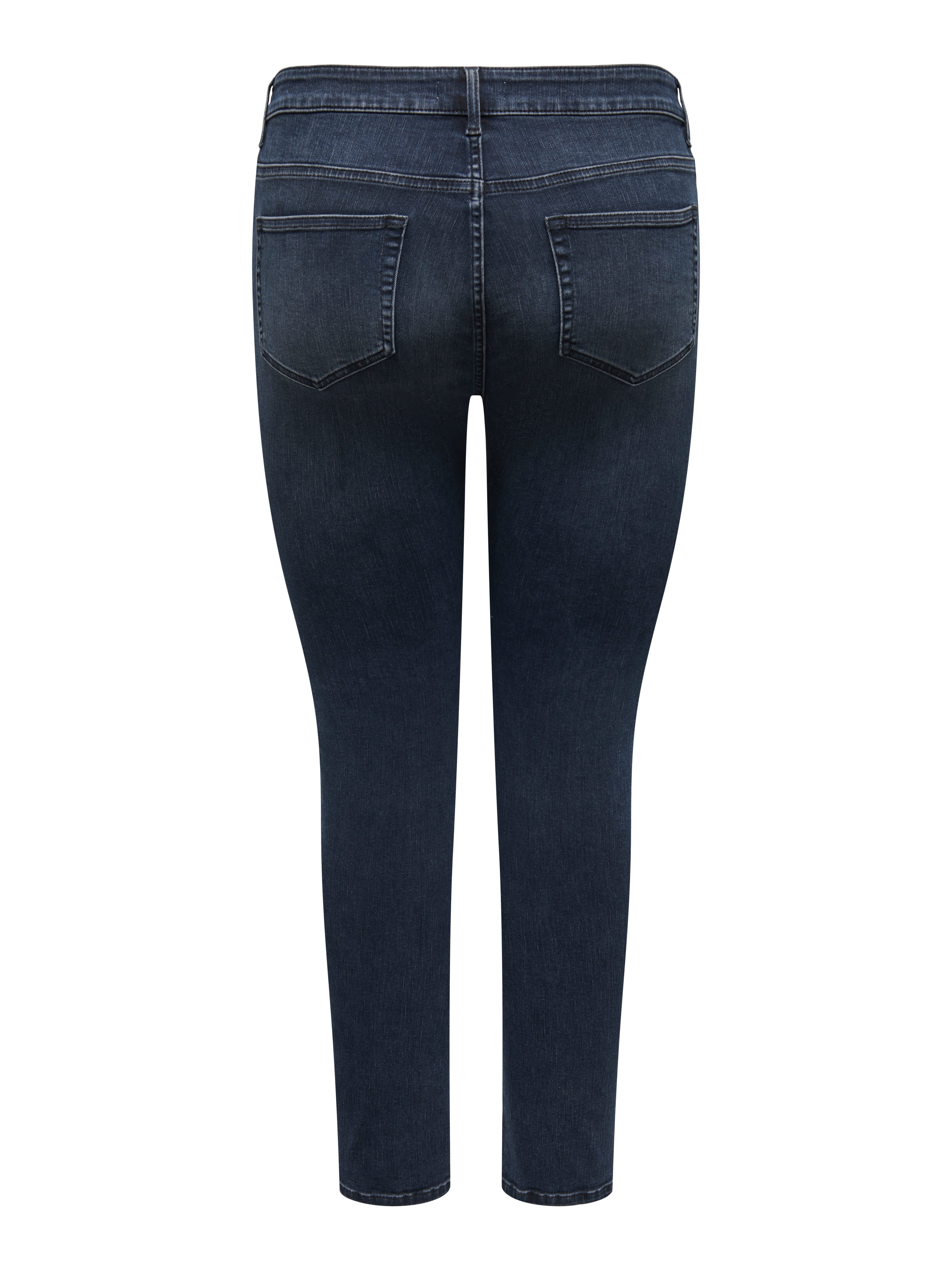 CARWILLY Mittlere Taille Skinny Fit Jeans Blue Black Denim