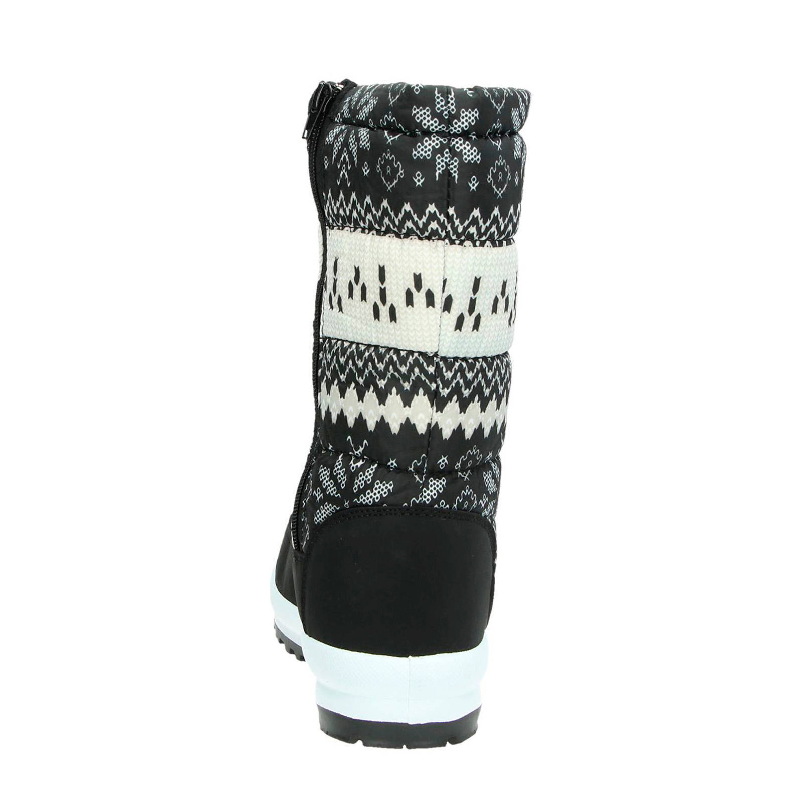 Snow Fun snowboots me tprint zwart/wit
