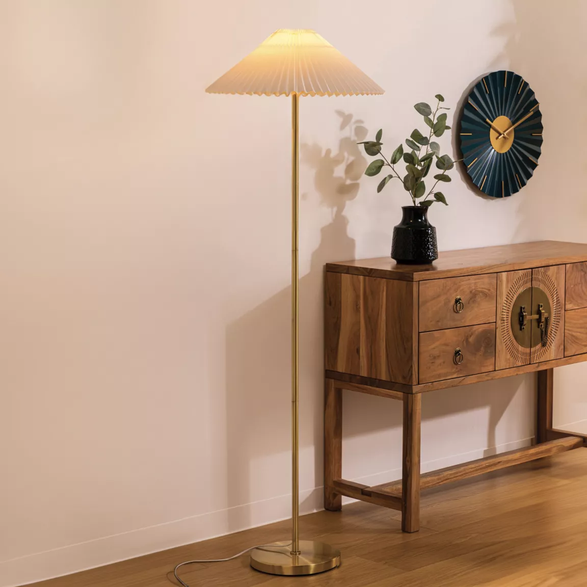 Lampadaire en métal (H150 cm) Jil or